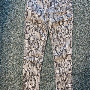 Snakeskin print jeans